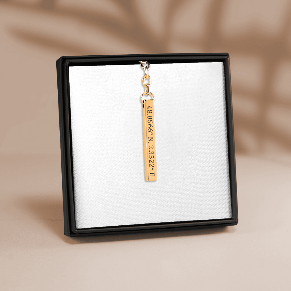 Coordinates Keychain